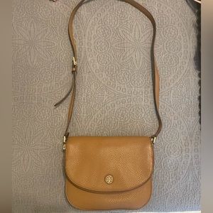 Tory Burch Leather Camel Crossbody Bag